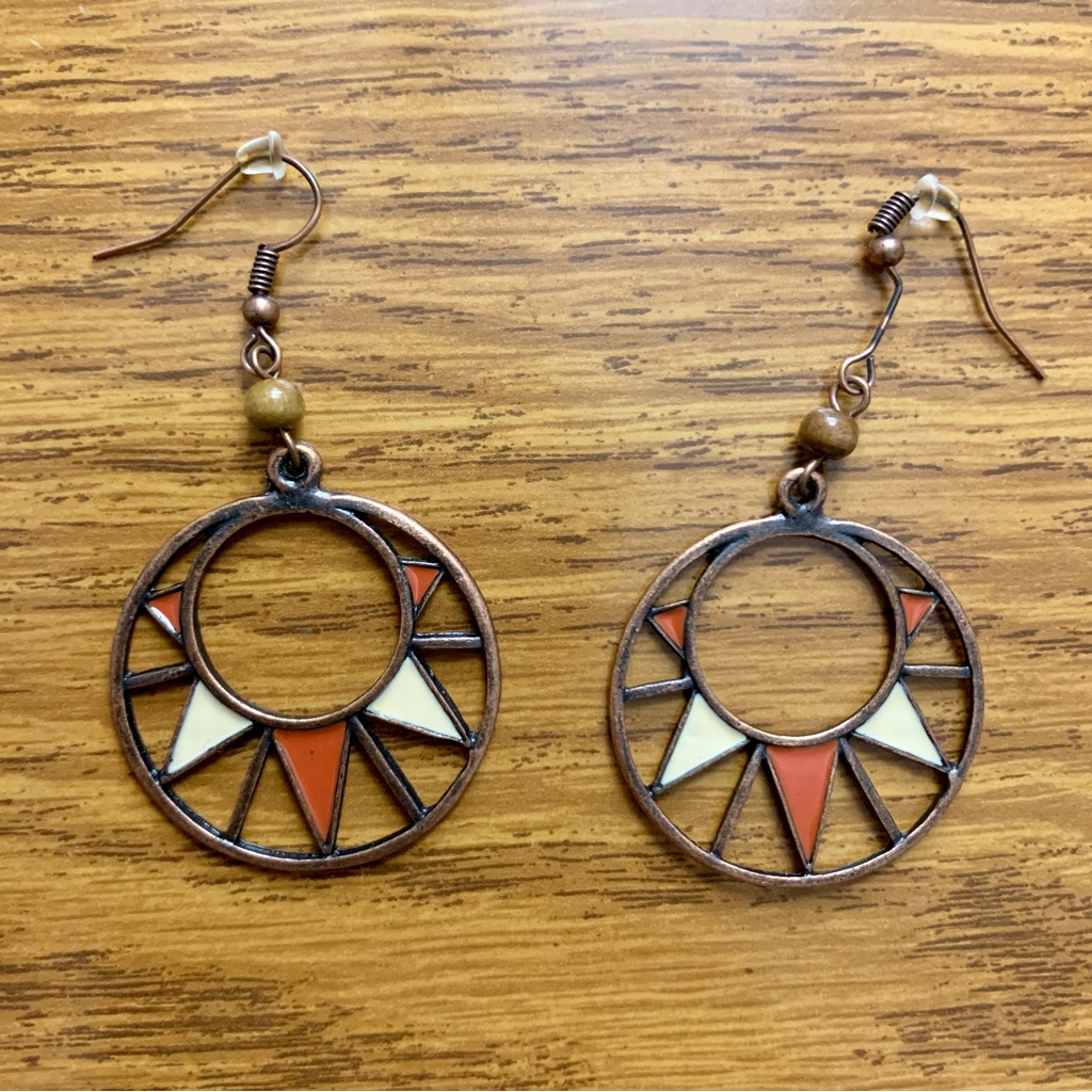 Boho Sun Pattern Dangle Earrings